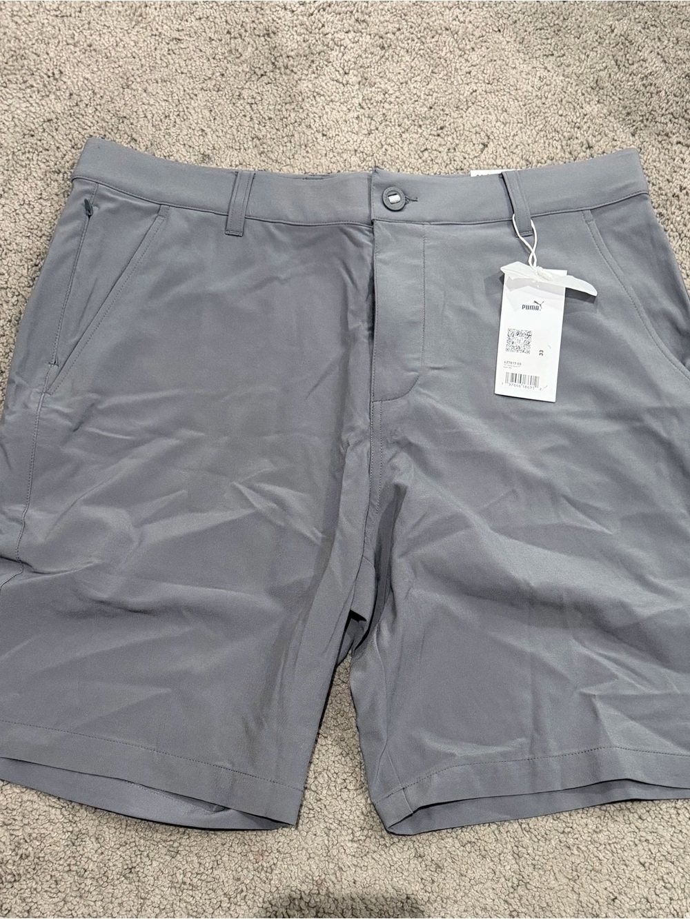 Puma Men's Light Gray Performance Hybrid Shorts